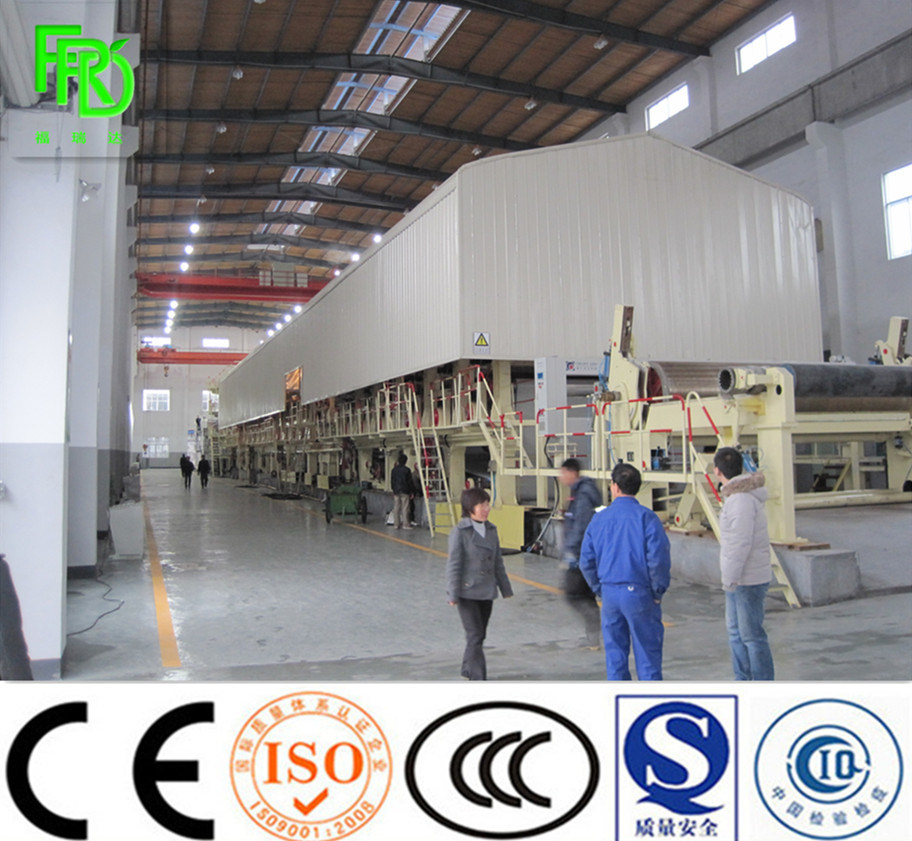 3600mm Kraft Flutig Corrugated Paper Making Machinery 120ton/Day, Raw Material: Waste Paper, Unbleached Board